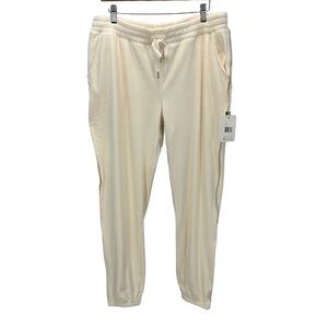 PJ Salvage Drawstring Gold Side Piping Lounge Sleep Jogger Pants - Stone - Large